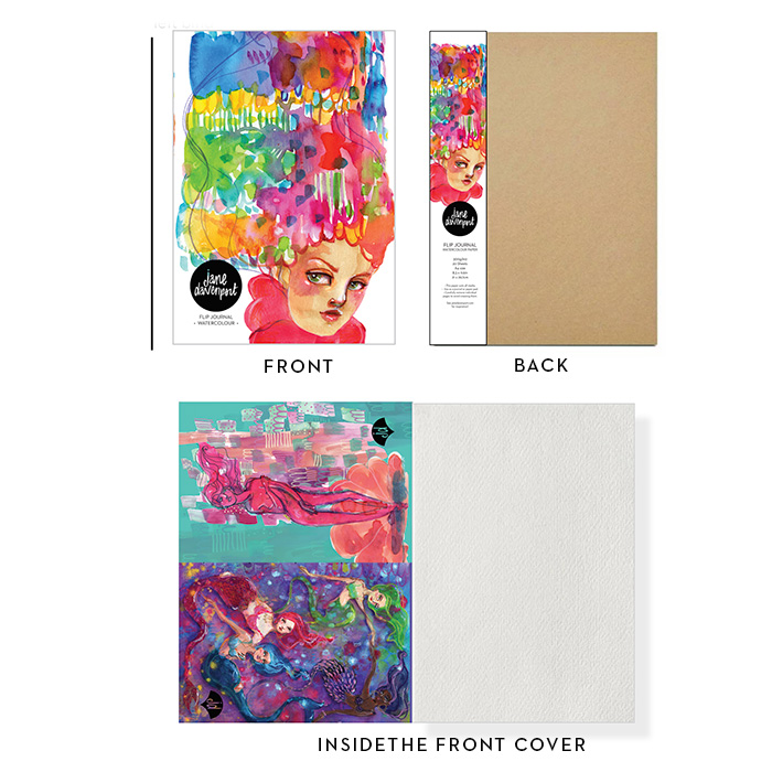 Jane Davenport Flip Journal akvarellpapir skissebok