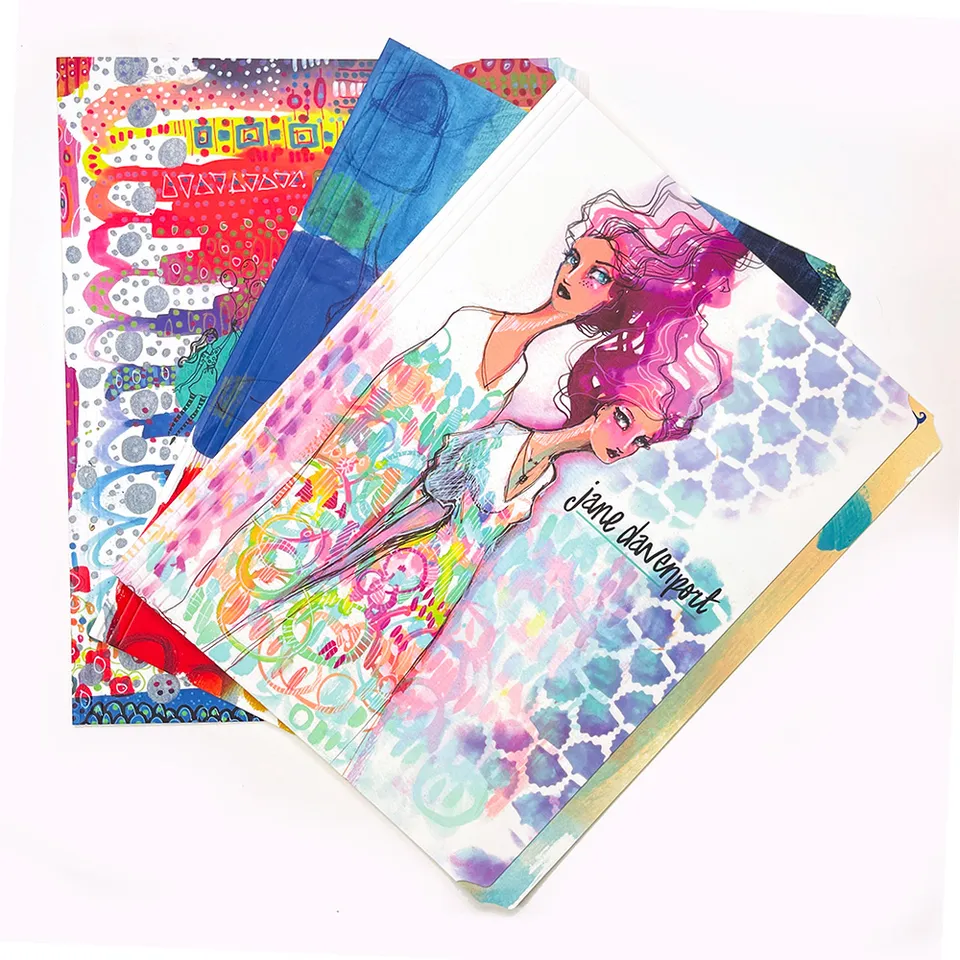Jane Davenport FunFolio mappesett oppbevaring 3 stk sjablong