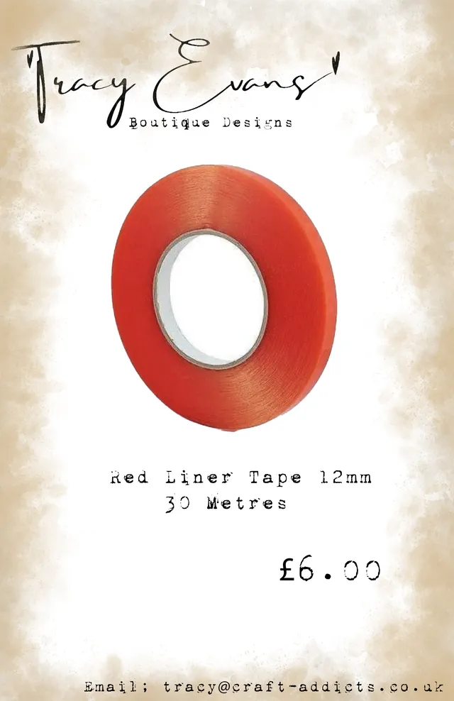Tracy Evans AC026 red liner tape 12 mm 30 m
