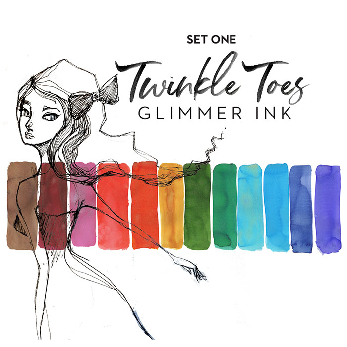 Jane Davenport Twinkle Toes glitterblekk 24-pakning