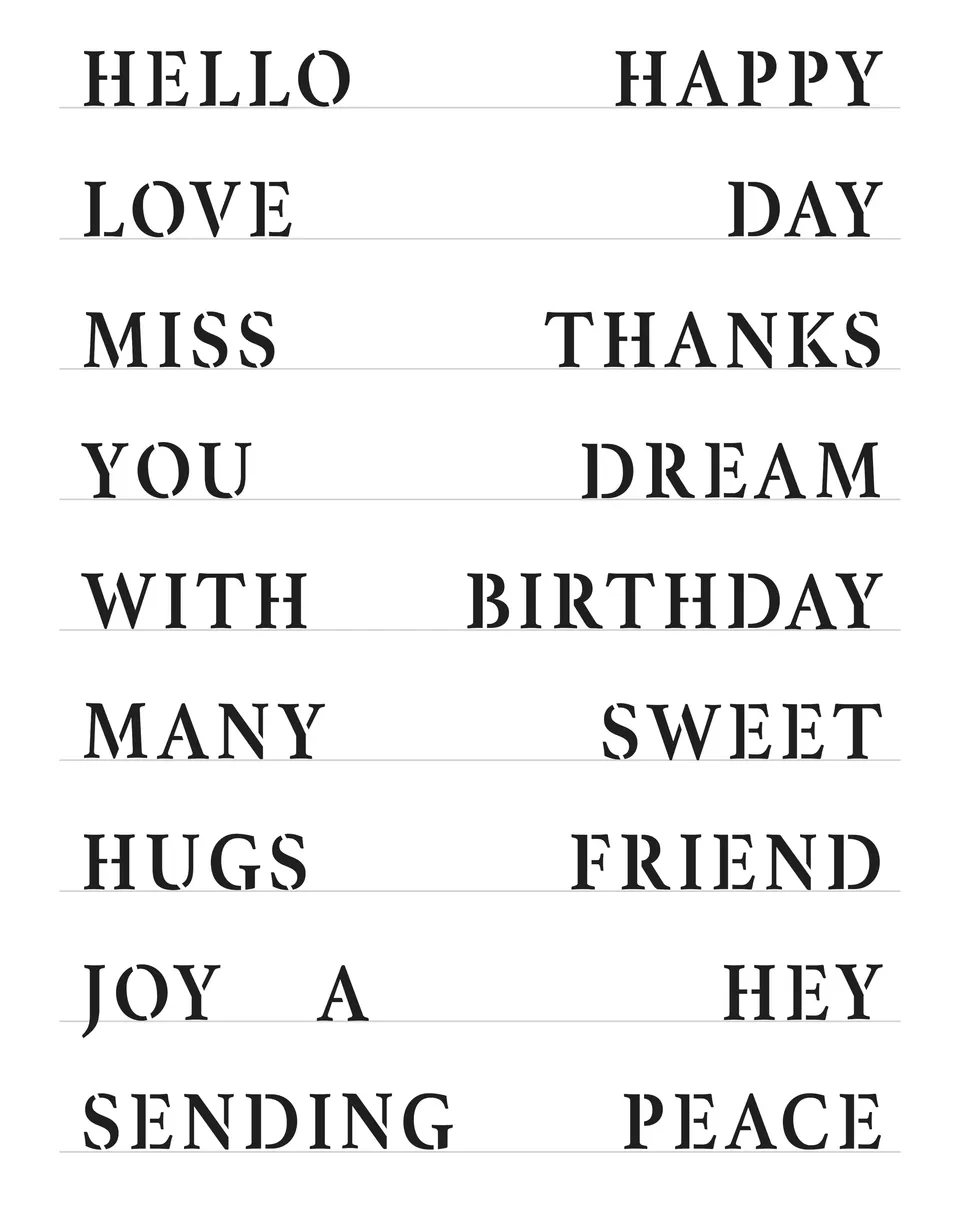 The Crafters Workshop TCW6036 Good Words sjablong tekst