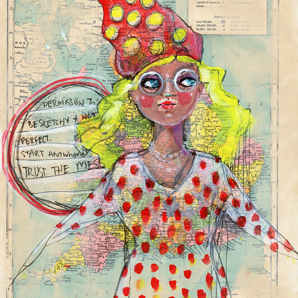 Jane Davenport LayerCake Ice Cream Slice akvarellpalett portrett
