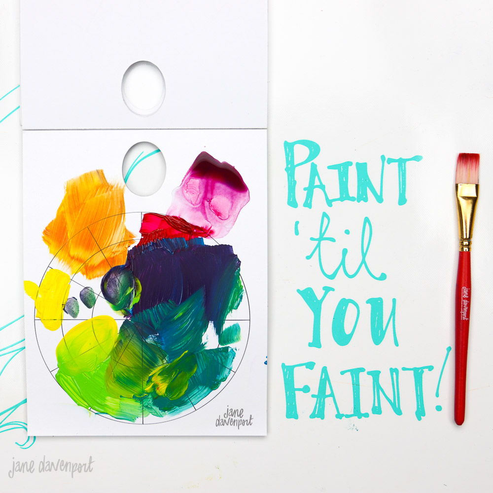 Jane Davenport Paint Mixing Pad blandeblokk palett