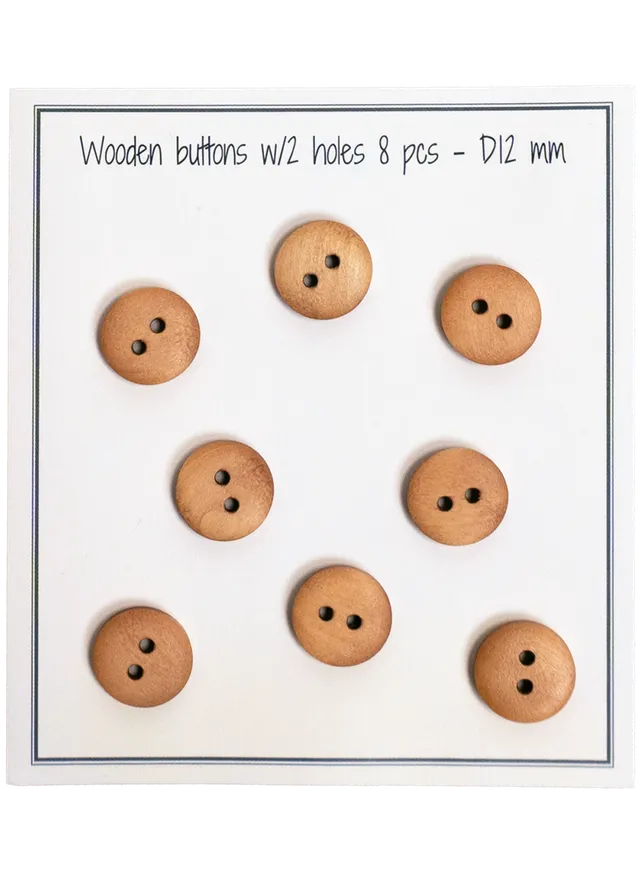 Go Handmade UFO 12 mm perler natur 8 stk