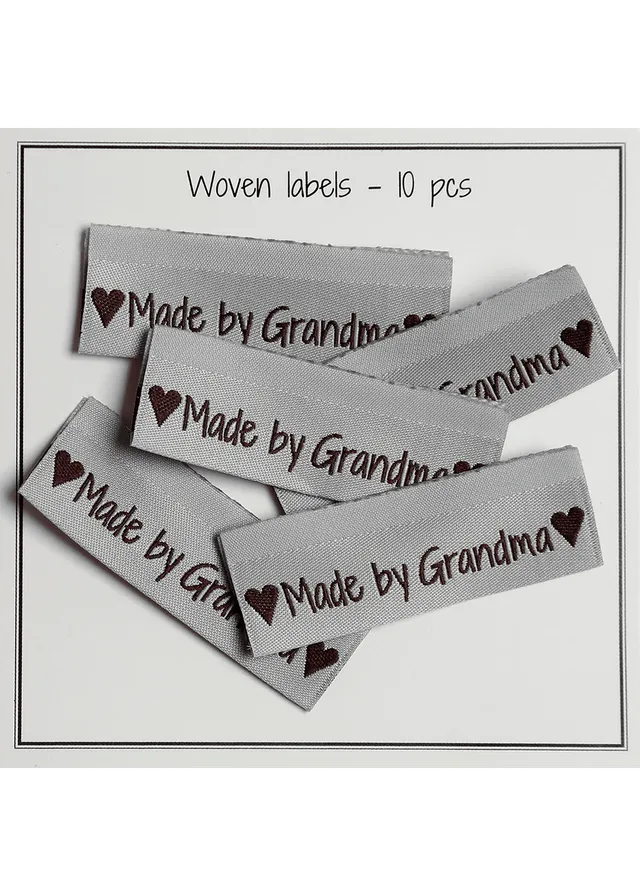 Go Handmade merkelapper Made by Grandma 10 stk