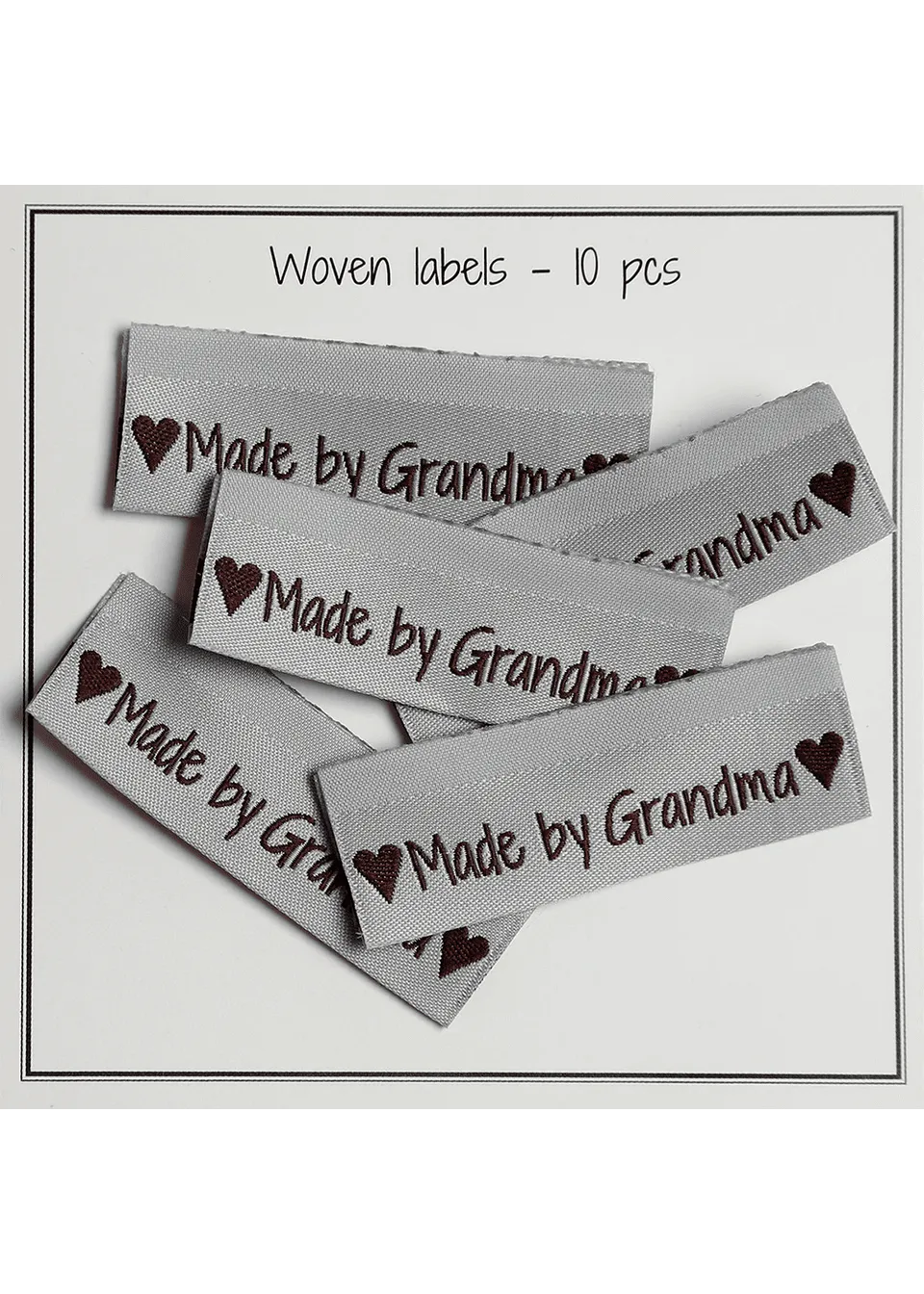 Go Handmade Made by Grandma lapper lyseblå 10 stk