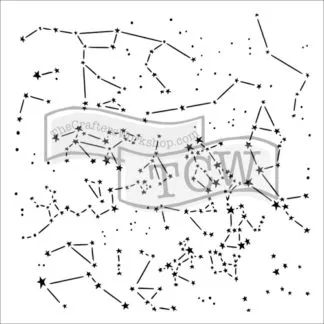 The Crafters Workshop TCW734 Constellations sjablong 6x6 stjerner