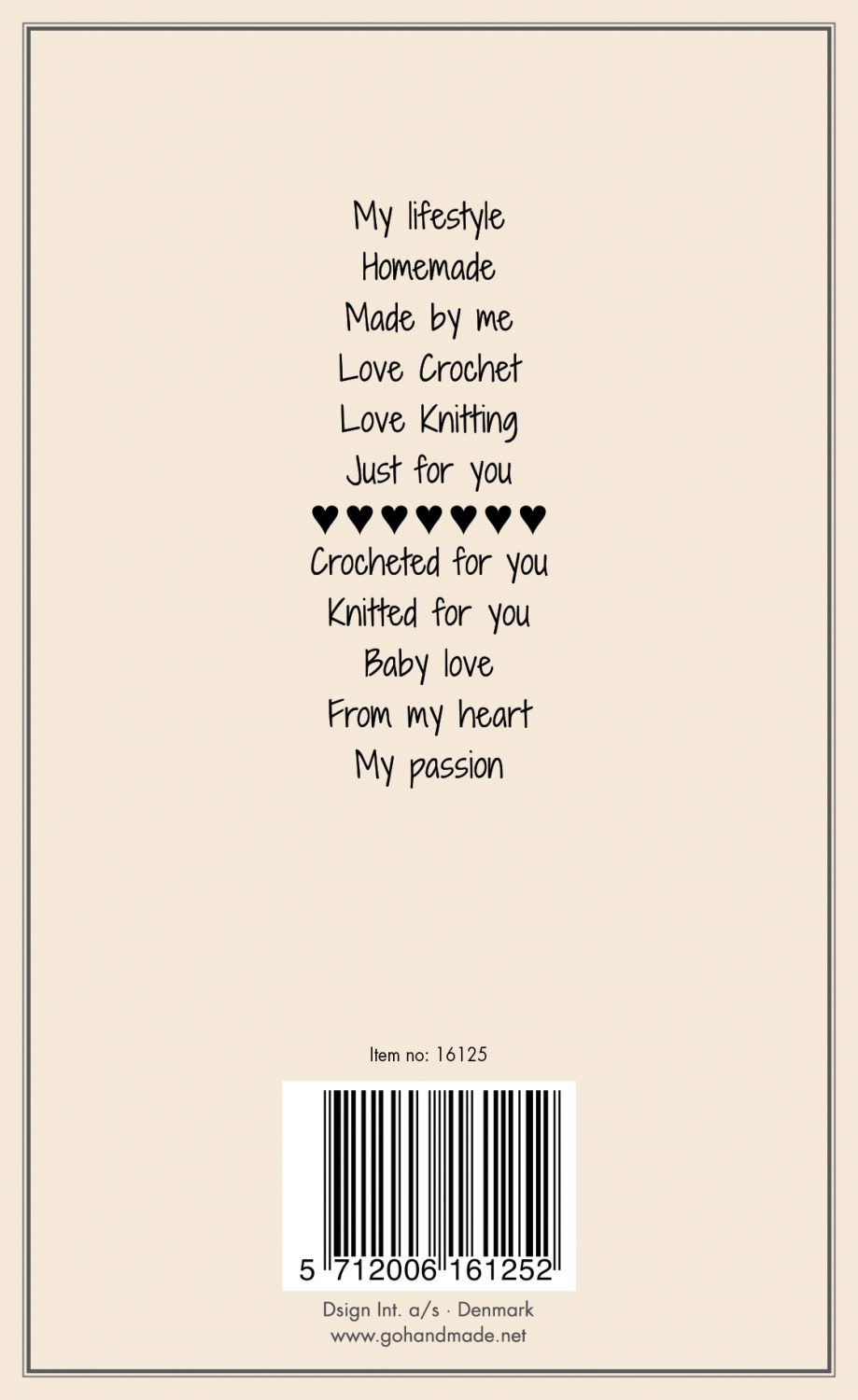 Go Handmade UK rullestempel papir 12 tekster