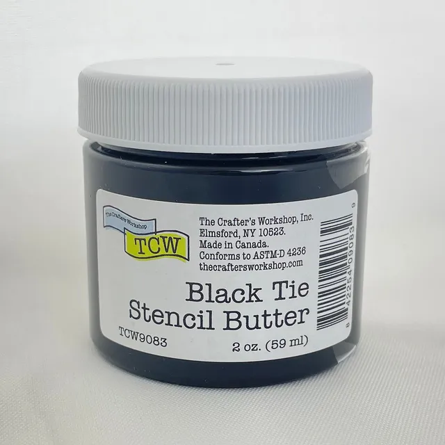 The Crafters Workshop Stencil Butter Black Tie pasta 2oz svart