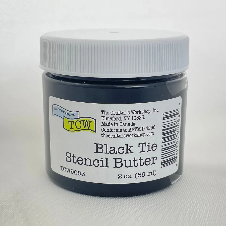 The Crafters Workshop Stencil Butter Black Tie pasta 2oz svart