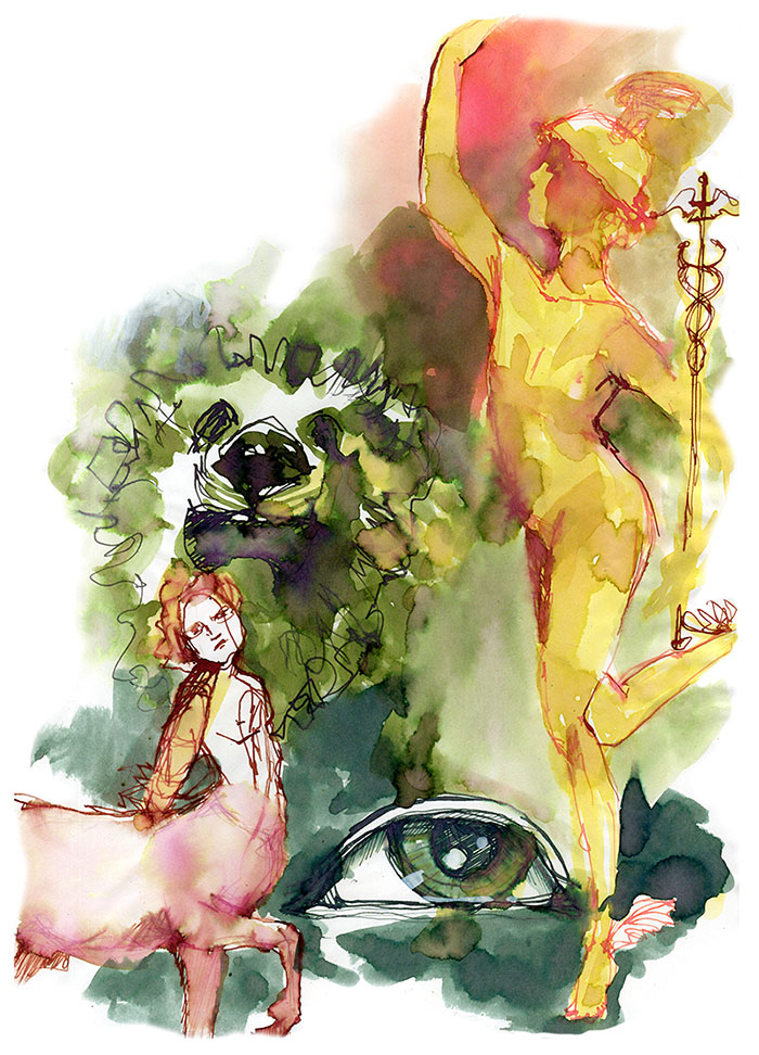 Jane Davenport Gods & Monsters Gradient Ink Ancient Roman