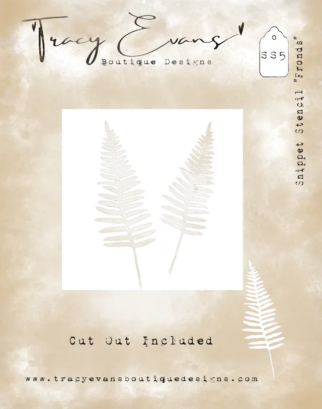 Tracy Evans Snippet Stencil SS005 Fronds sjablong 10x10 cm