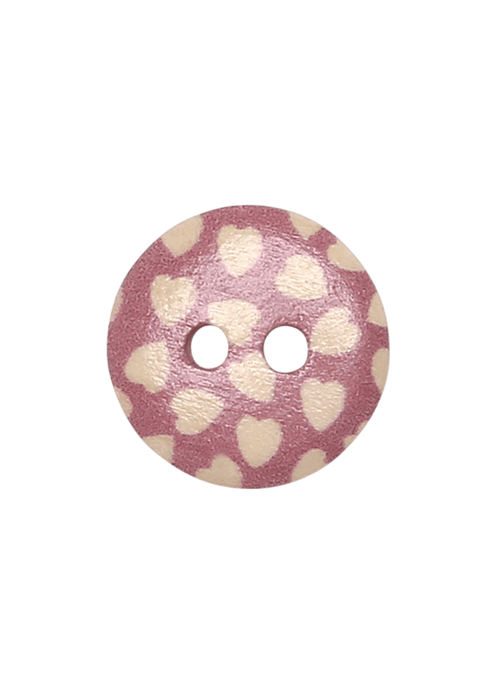Go Handmade Pink-Heart knapper 15 mm 8 stk rosa