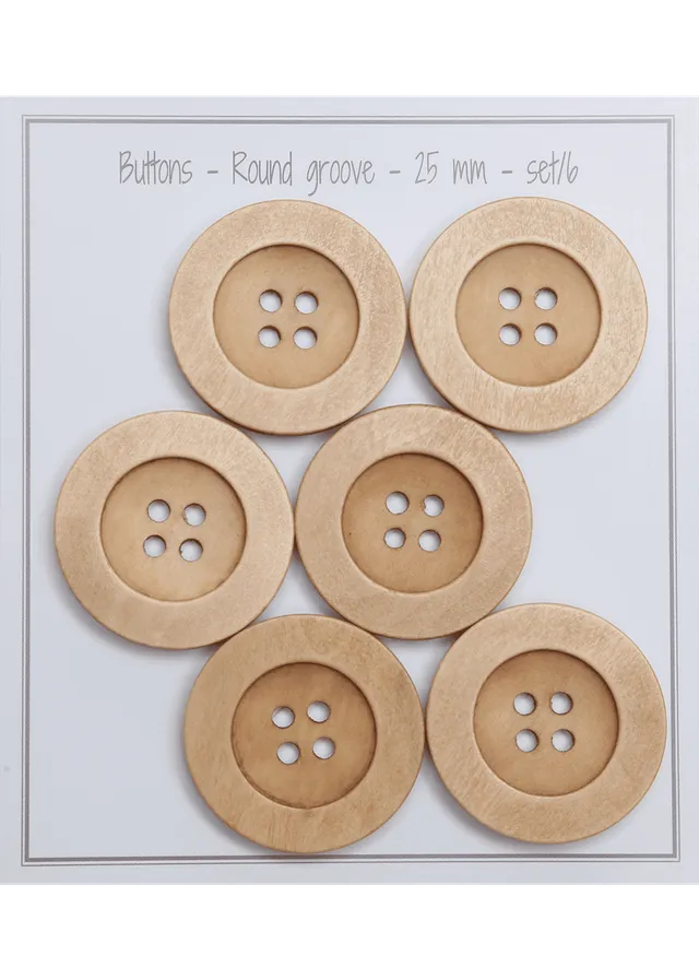Go Handmade trering rillet 25 mm natur 6-pak