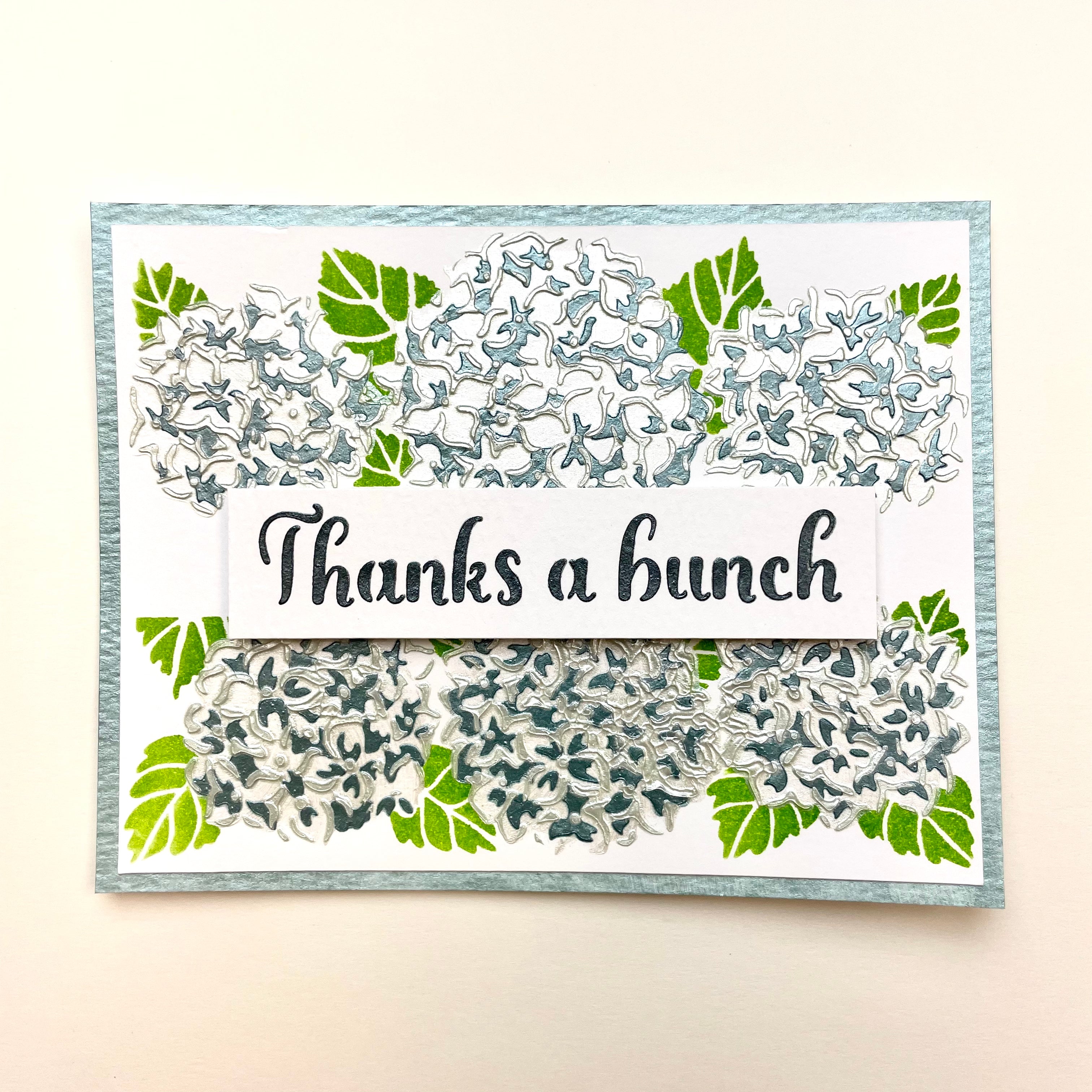 The Crafters Workshop TCW6043 Hydrangea Banner sjablong A2 lagdelt