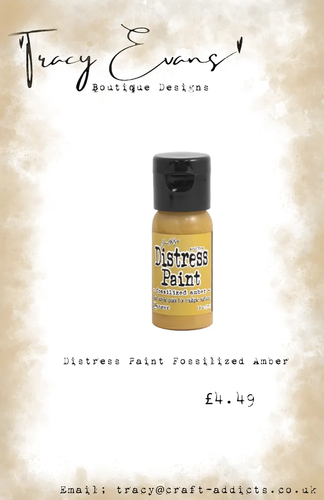 Tracy Evans DI134 distress paint fossilized amber