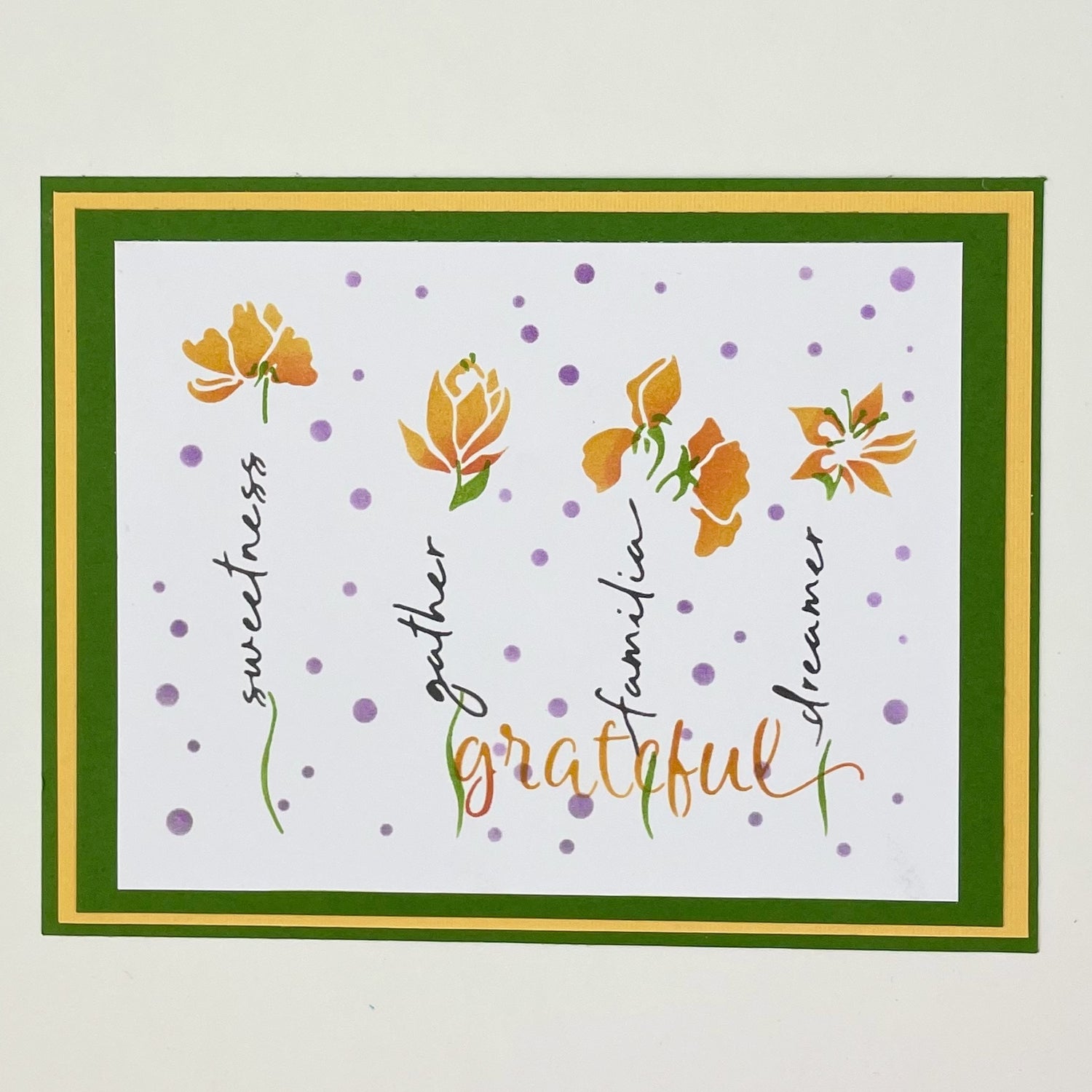The Crafters Workshop TCW6018 Word Flowers sjablong A2 lagdelt