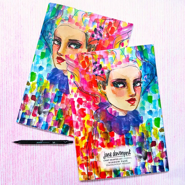Jane Davenport Window Pane A4 vellum journal