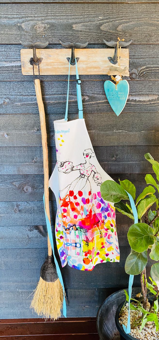 Jane Davenport Art Apron Colourful Magic forkle