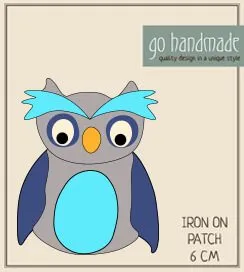 Go Handmade Janus Owl strykemerke 6 cm ugle