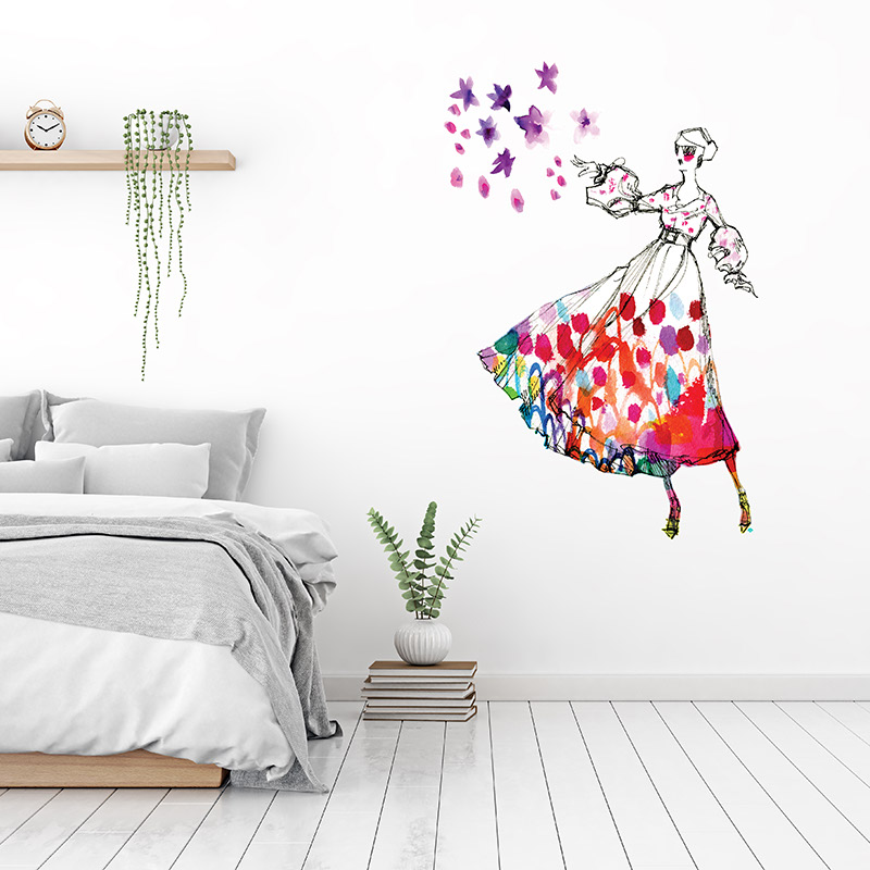 Jane Davenport Portofino Girl veggkunst flyttbar stor