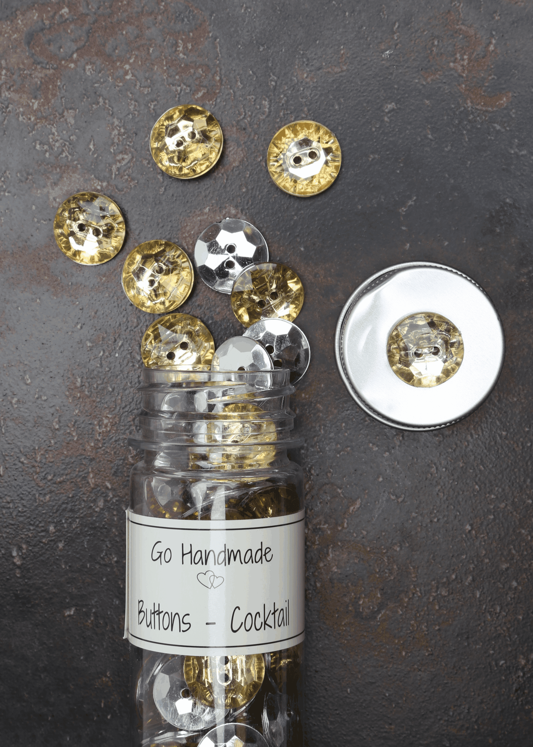 Go Handmade Cocktail knapper med hull foran farget