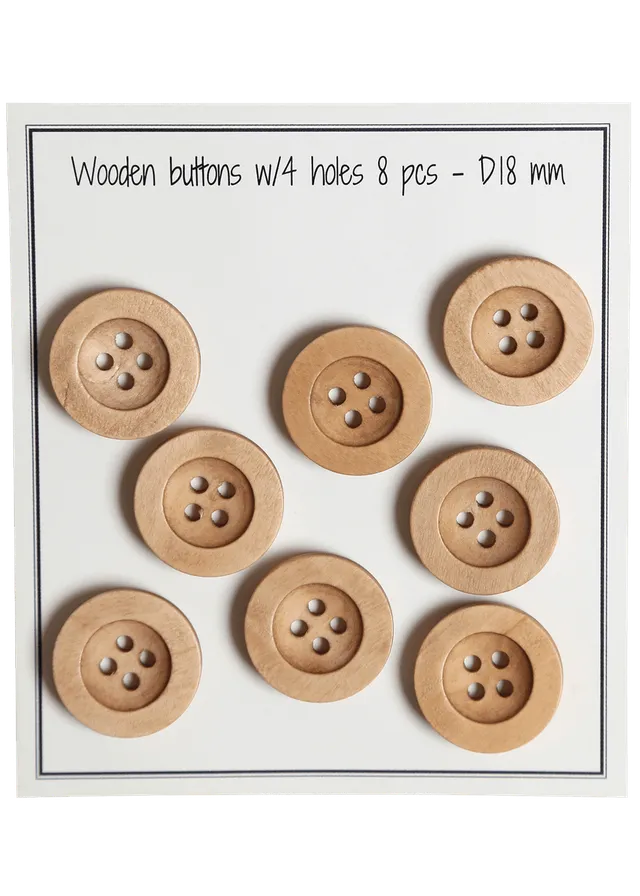 Go Handmade Round groove treperler 18 mm 8 stk