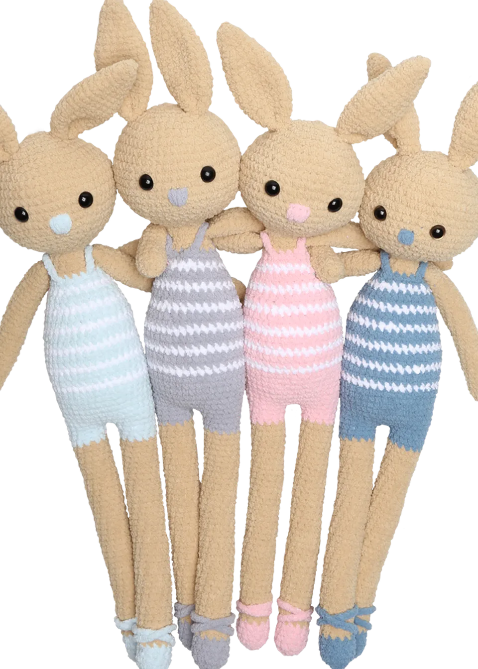 Go Handmade Bathing Bunnies hekleoppskrift 60 cm