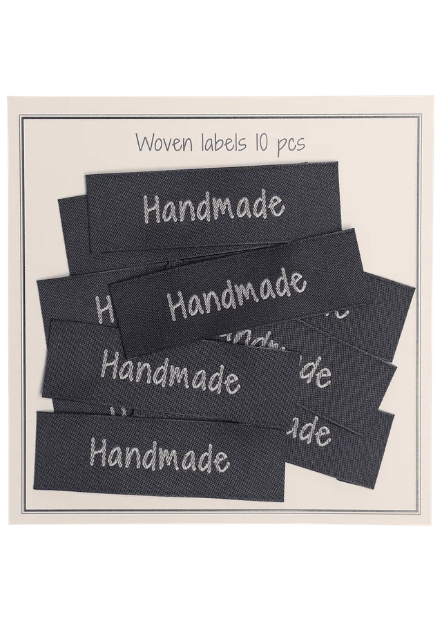 Go Handmade Handmade vevde lapper grå 50 mm 10 stk