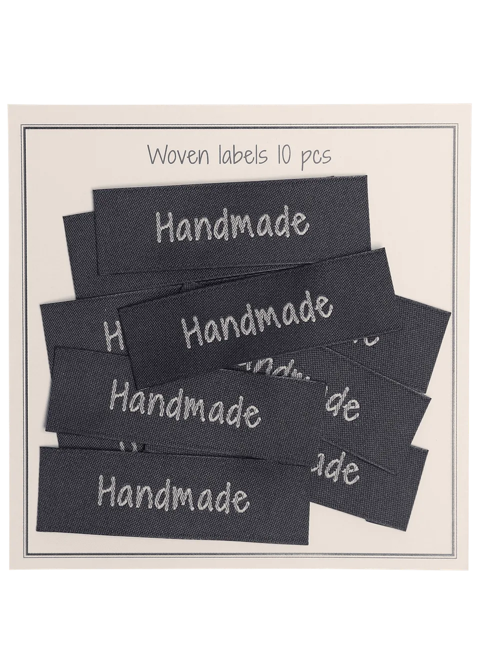 Go Handmade merkelapp grå 50x15 mm 10 stk ensidig