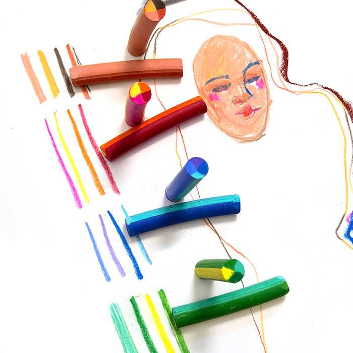 Jane Davenport MultiColour Chalk Pastels krittpasteller 4-sett myke