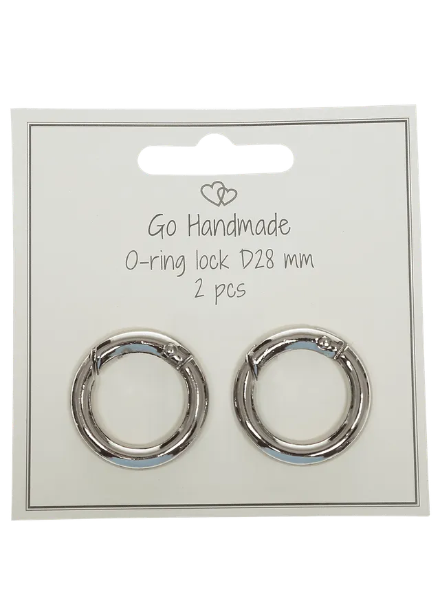 Go Handmade O-ring lås 28 mm åpen 2 stk metall
