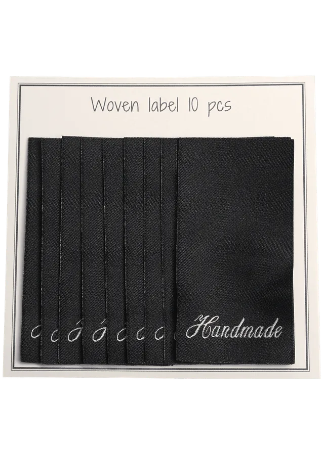 Go Handmade vevelapper handmade svart 60x32 mm 10-pk