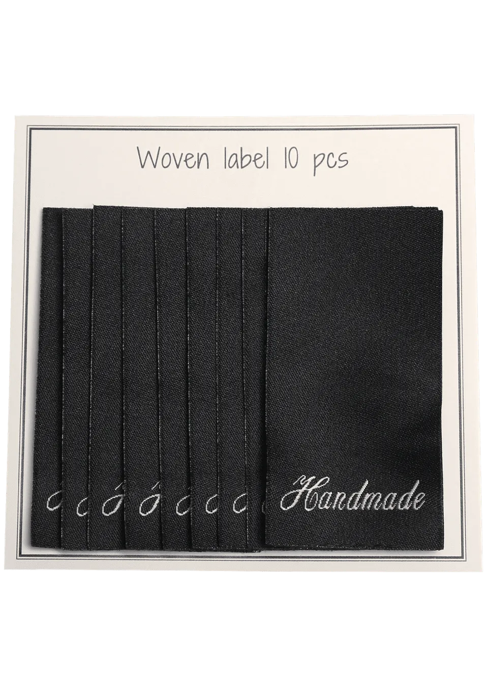 Go Handmade vevde merkelapper handmade svart 10-pk