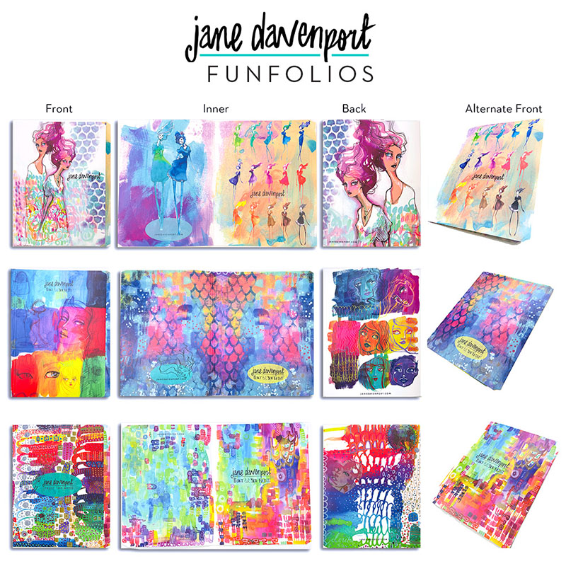 Jane Davenport FunFolio mappesett oppbevaring 3 stk sjablong