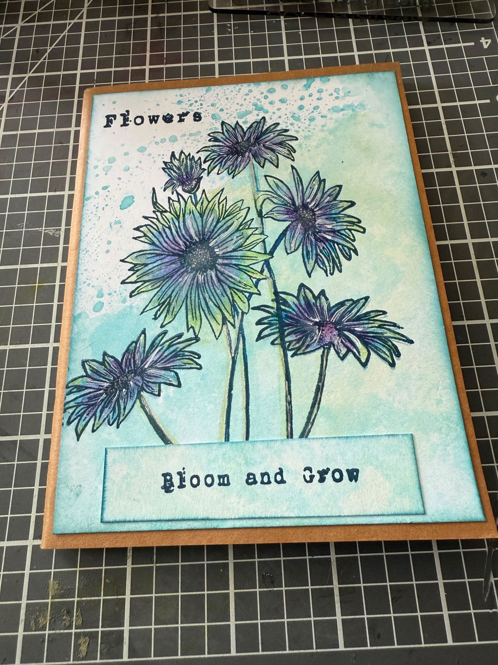 Tracy Evans Design Flower Power TE037 stempel A6 blomster