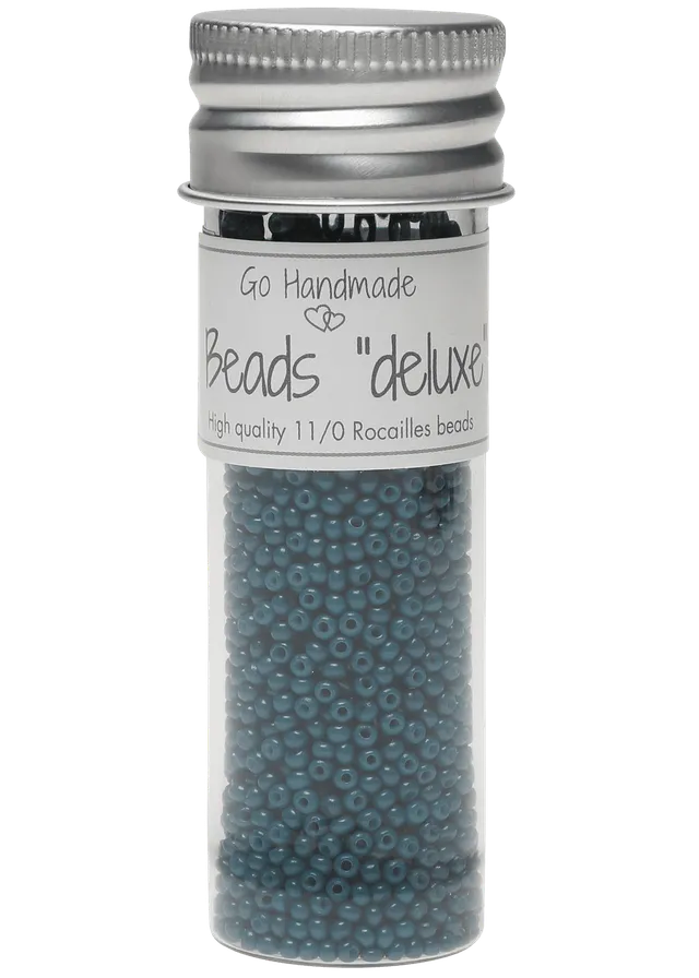 Go Handmade Glasperler petrol 30 g små