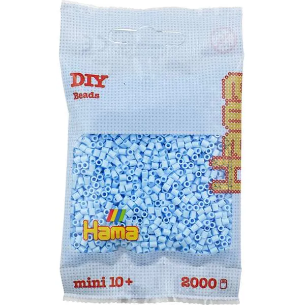 Hama Mini perler pastel isblå 2000 stk