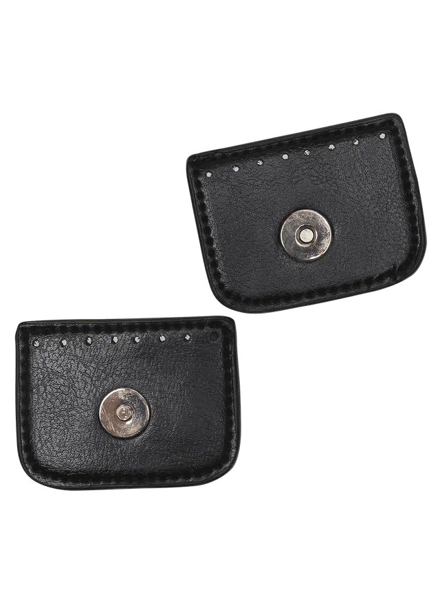 Go Handmade Magnetic button lock 6 cm veskelås svart/gull magnetisk