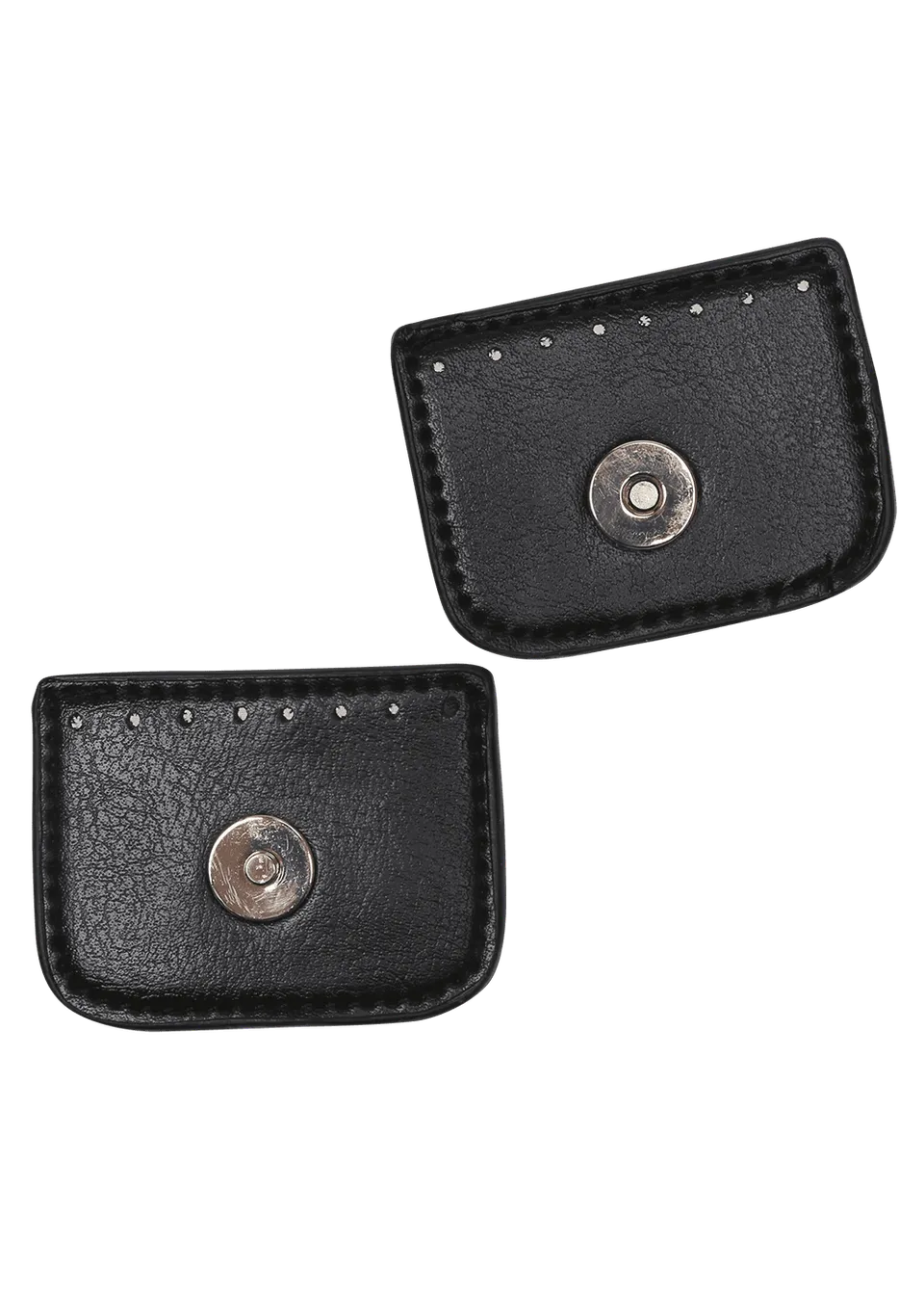 Go Handmade magnetlås 6 cm sort/gull PU-skinn