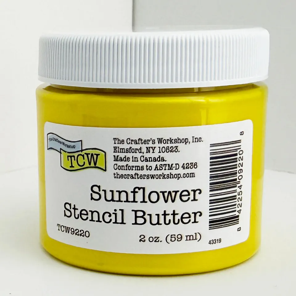 The Crafters Workshop TCW9220 Sunflower stencil butter 2 oz skimmer