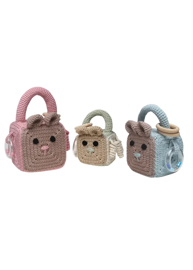 Go Handmade Sensory Cube hekleoppskrift Teddy sanseterning