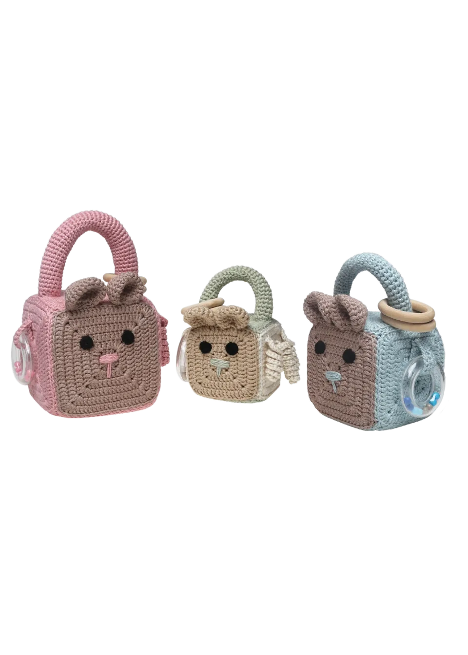 Go Handmade Teddy aktivitetsterning hekleoppskrift sanseterning
