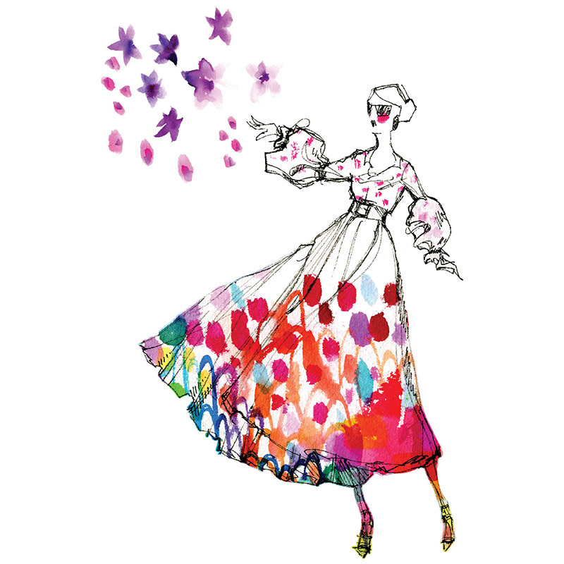 Jane Davenport Portofino Girl veggkunst flyttbar stor
