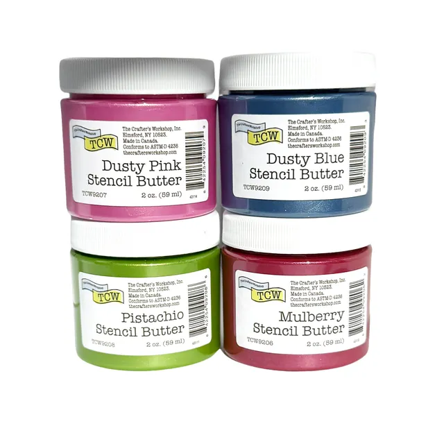 The Crafters Workshop TCW9216 Stencil Butter Cottage Garden 4x59ml