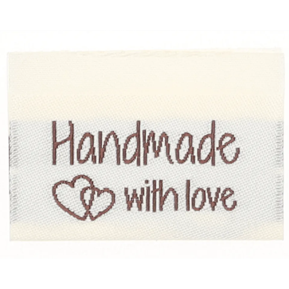 Go Handmade merkelapp Handmade with love 10 stk vevd