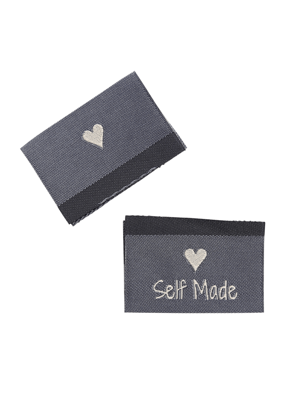 Go Handmade Self Made merkelapper grå 35x19 mm 10 stk