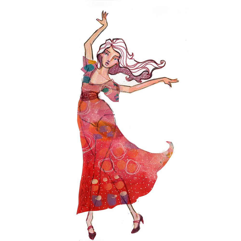 Jane Davenport Beautiful Dreamer sjablong dansere 2 str