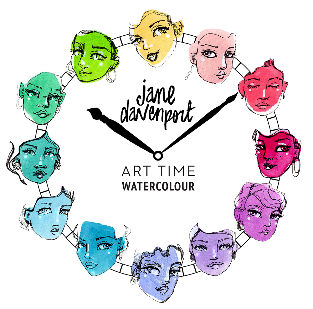 Jane Davenport Art Time Collection akvarellsett reise hendig