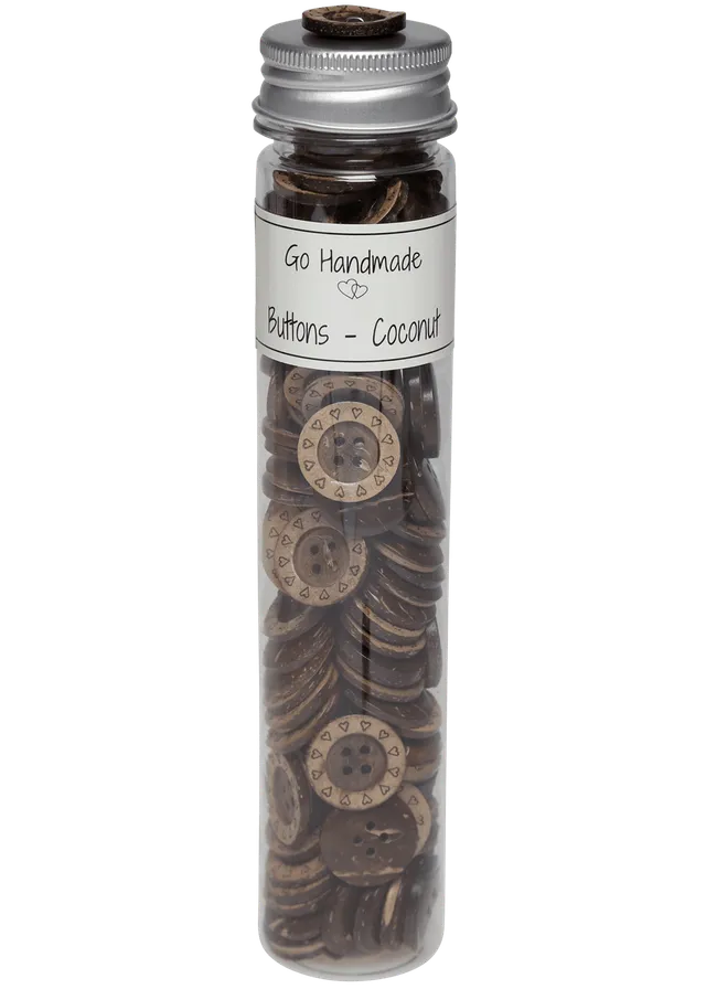 Go Handmade Coconut Classic knapper hjerter 120 stk